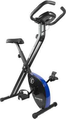 Fjoerdesports faltbarer Fahrradtrainer, Heimtrainer LCD Trainingscomputer, Blau