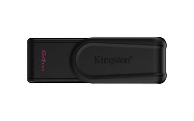 Kingston Technology 64GB Portable USB 3.2 Gen 1 DataTraveler Exodia S (Schwarz/Schwar