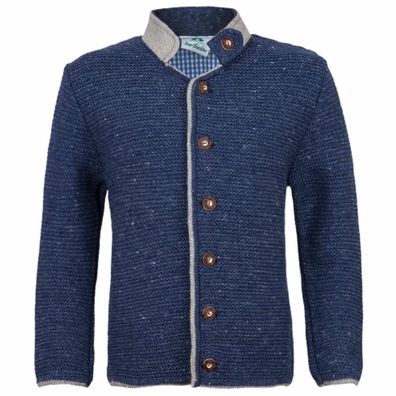 Kinderstrickjacke 47087 jeansblau Isar-Trachten - Größe: 140