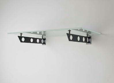 Glaszentrum Hagen 200x90 cm Glasvordach Weiß BK-S
