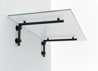Glaszentrum Hagen 200x90 cm Glasvordach Weiß BK-L