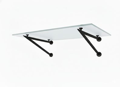 Glaszentrum Hagen 200x90 cm Glasvordach Weiß BK-V