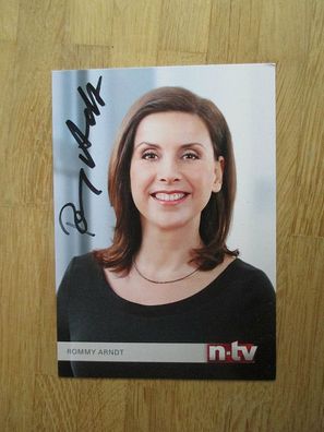 n-tv Fernsehmoderatorin Rommy Arndt - handsigniertes Autogramm!!!