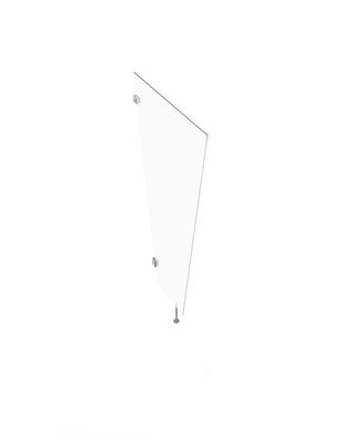 Glaszentrum Hagen 80x200x60 cm Seitenteil für Vordächer Weiß