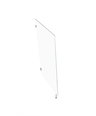 Glaszentrum Hagen 80x200x80 cm Seitenteil für Vordächer Weiß