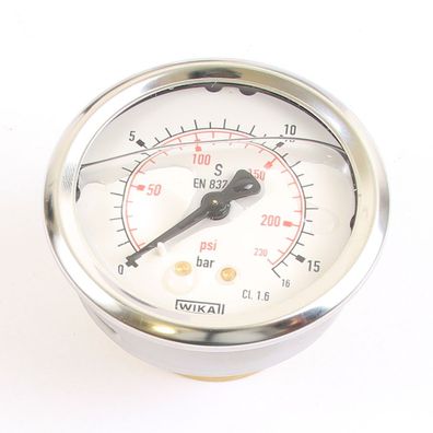 Druck-Manometer 16 bar Armatur Glyzerin EN 837-1 G 1/4"