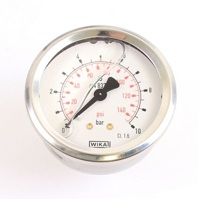 Druck-Manometer 10 bar Armatur Glyzerin EN 837-1 G 1/4"