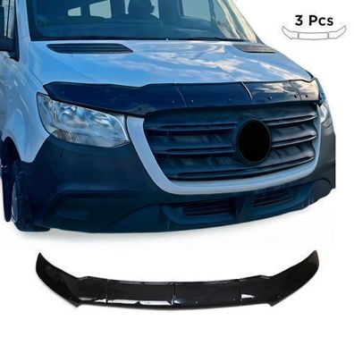 Motorhaube Deflektor Steinschlagschutz für Mercedes Sprinter W907 2018-2025 3tlg