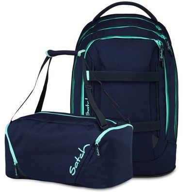 satch pack Set aus pack + Sporttasche PakDuf-25, Ocean Mint, Mädchen & Jungen