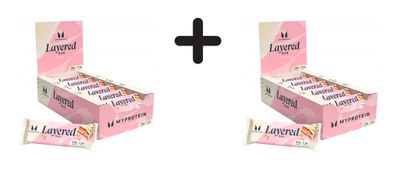 2 x Myprotein Layered Bars (12x60g) Vanilla Birthday Cake