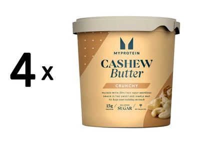 4 x Myprotein Natural Cashew Butter (1000g) Crunchy