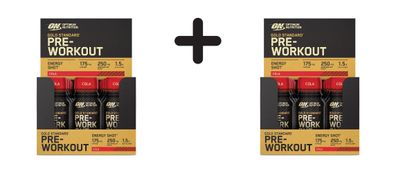2 x Optimum Nutrition Gold Standard Pre-Workout Shot (12x60ml) Cola