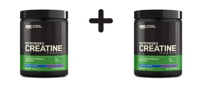 2 x Optimum Nutrition Micronised Creatine Powder - flavoured (360g) Blue Raspberry