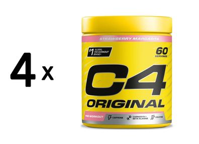 4 x Cellucor C4 Original (60 serv) Strawberry Margarita