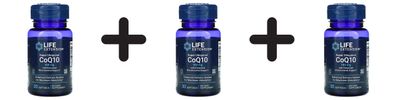 3 x Life Extension Super Ubiquinol CoQ10 with Enhanced Mitochondrial Support, 100mg