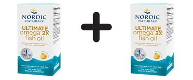 2 x Nordic Naturals Ultimate Omega 2X, 2150mg Lemon - 120 softgels
