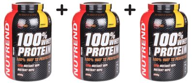 3 x Nutrend 100% Whey Protein, Vanilla - 2250g