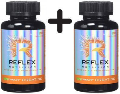 2 x Reflex Nutrition Creapure Creatine, Capsules - 90 caps