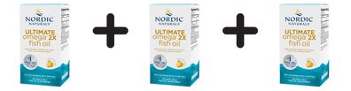 3 x Nordic Naturals Ultimate Omega 2X, 2150mg Lemon - 120 softgels