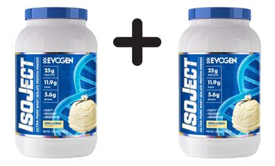 2 x Evogen IsoJect, Vanilla Bean (EAN 810121056646) - 750g