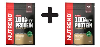 2 x Nutrend 100% Whey Protein, Chocolate Brownies - 400g
