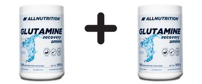 2 x Allnutrition Glutamine Recovery Amino, Natural - 500g