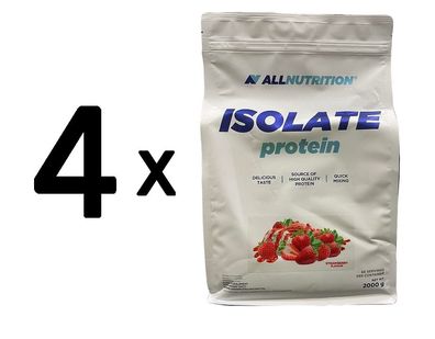 4 x Allnutrition Isolate Protein, Strawberry - 2000g
