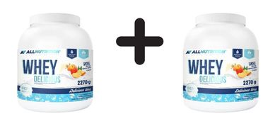 2 x Allnutrition Whey Delicious, White Chocolate with Peach - 2270g