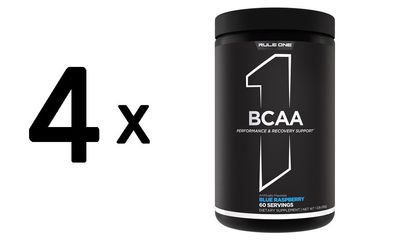 4 x Rule One BCAA, Blue Raspberry - 510g