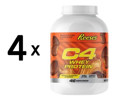 4 x Cellucor C4 Whey Protein, Peanut Butter & Chocolate Reese's - 1700g