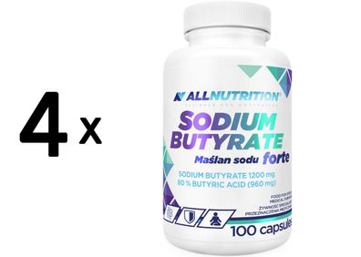 4 x Allnutrition Sodium Butyrate Forte - 100 caps