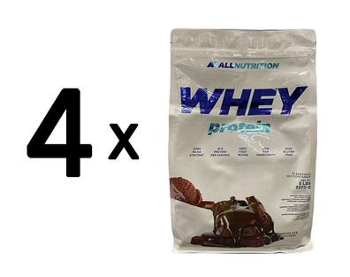 4 x Allnutrition Whey Protein, Chocolate - 2270g