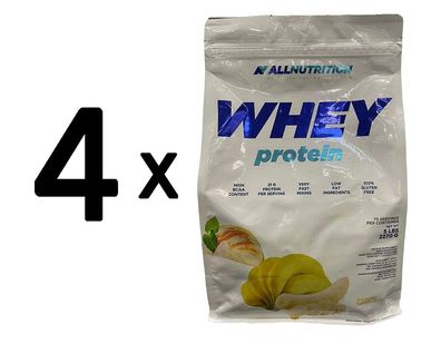 4 x Allnutrition Whey Protein, Banana - 2270g