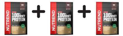 3 x Nutrend 100% Whey Protein, Chocolate Brownies - 400g