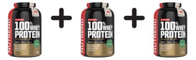 3 x Nutrend 100% Whey Protein, Cookies & Cream - 2250g