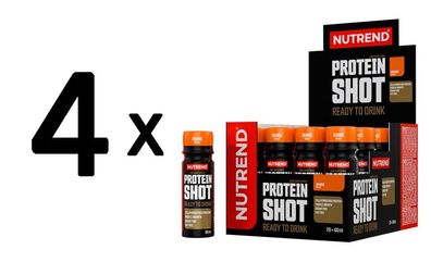 4 x Nutrend Protein Shot, Orange - 20 x 60 ml