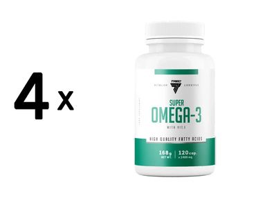 4 x Trec Nutrition Super Omega-3 (120 Caps)