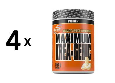 4 x Weider Maximum Krea-Genic Powder (554g)