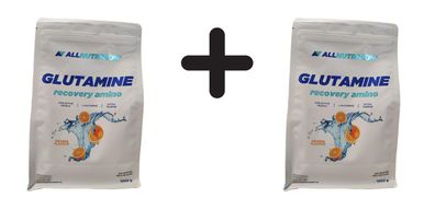 2 x Allnutrition Glutamine Recovery Amino, Orange - 1000g