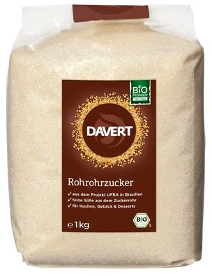 3x Davert Rohrohrzucker UFRA 1kg 1kg