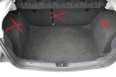 Seat Ibiza 6J Verkleidung Teppich Kofferraum anthrazit 6J0863463D
