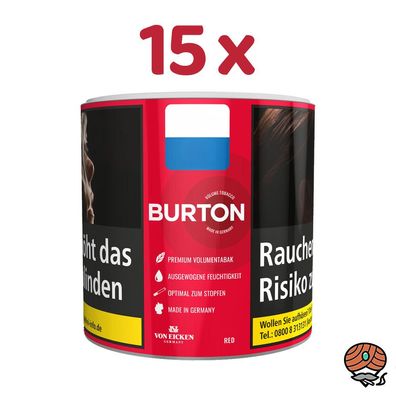 Burton Red / Rot Volumentabak Dose 15x 39g