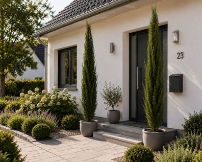 2x Mittelmeer Zypresse 180-220 cm Cupressus sempervirens Toskanazypresse