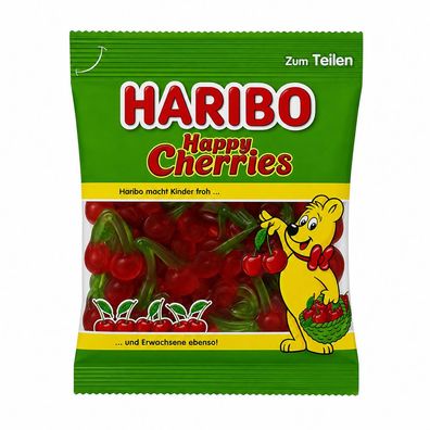 HARIBO Happy Cherries Tüte, Fruchtgummi 175g