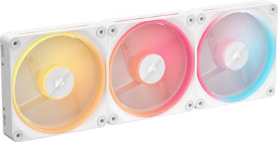 Corsair iCUE LINK LX120-R RGB 120mm PWM-Umkehrléfter Dreifach-Kit Weiß