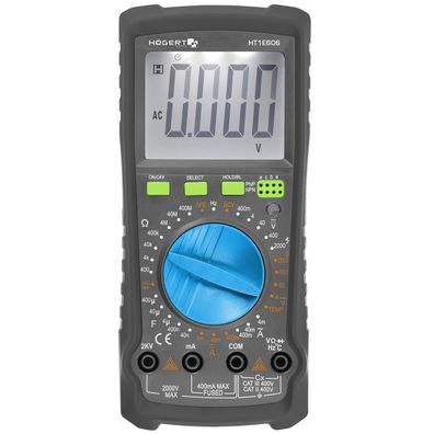 Högert Technik Digitales Multimeter NCV 2000 V Temperatur bis 1000 Â°C LCD