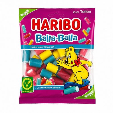 HARIBO Balla-Balla Tüte Fruchtgummi mit Schaumzucker 160g