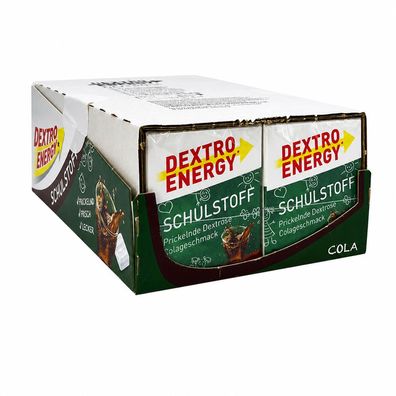 Dextro Energy Schulstoff Cola, 12x 50g, Traubenzucker mit Colageschmack
