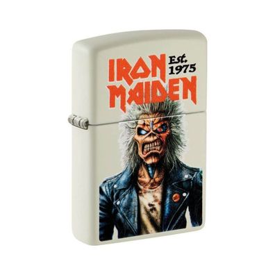 Zippo Benzin-Feuerzeug weiß Iron Maiden Glow in the Dark 60007815, unbefüllt