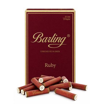 Barling Ruby Aktivkohlefilter / Pfeifenfilter, 9mm, 50 Stück